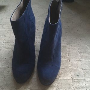 Vince Camuto blue suede booties